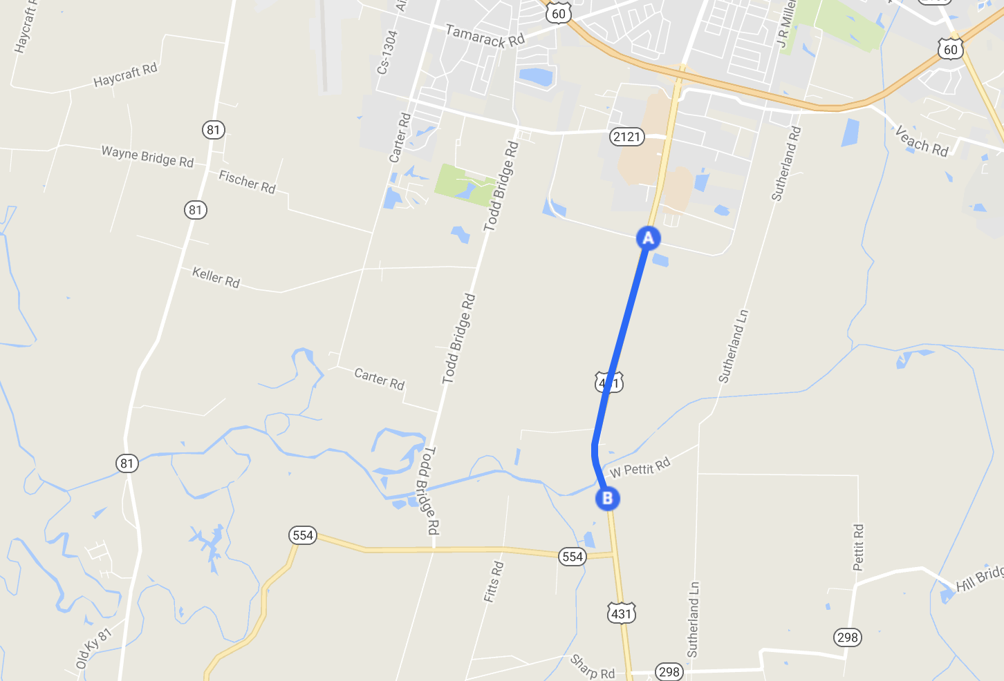 Work Zone Lane & 10 ft. Load Width Restriction on US 431 in Southern DAVIESS Co. starting TUESDAY, AUGUST 7TH